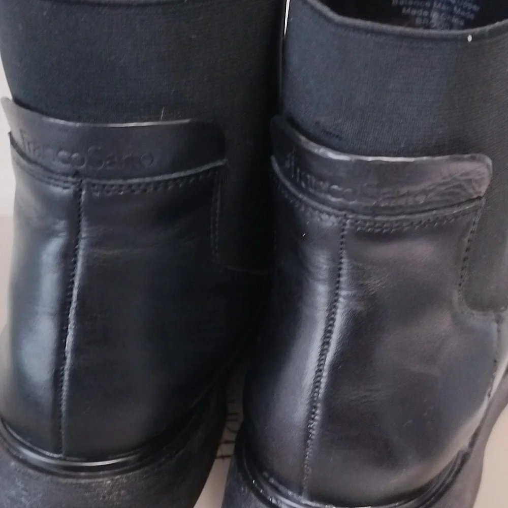 Franco Sarto Size 10 Black Leather Brood Chelsea Boots - Picture 6 of 11